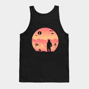 Entering Night City sunset pacifica female Tank Top